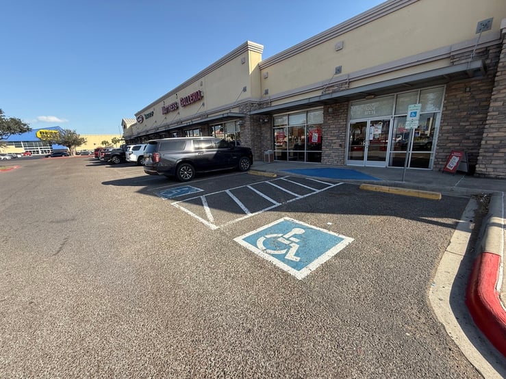 Retail shopping center parking lot